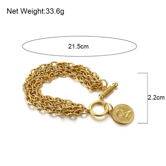 *HOST PICK* Gold Triple Chain Bracelet - Picture 5 of 6